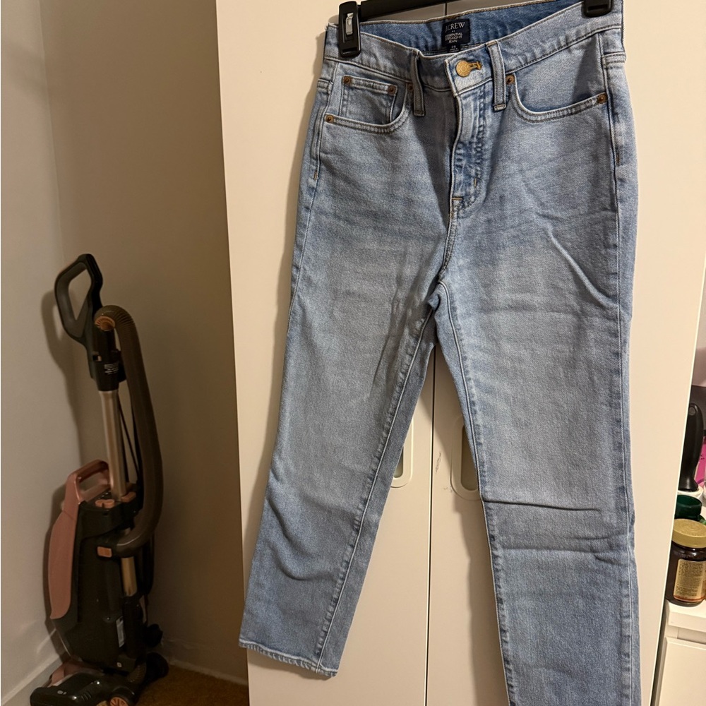 J. Crew Essential Straight Jeans in Light Blue 26